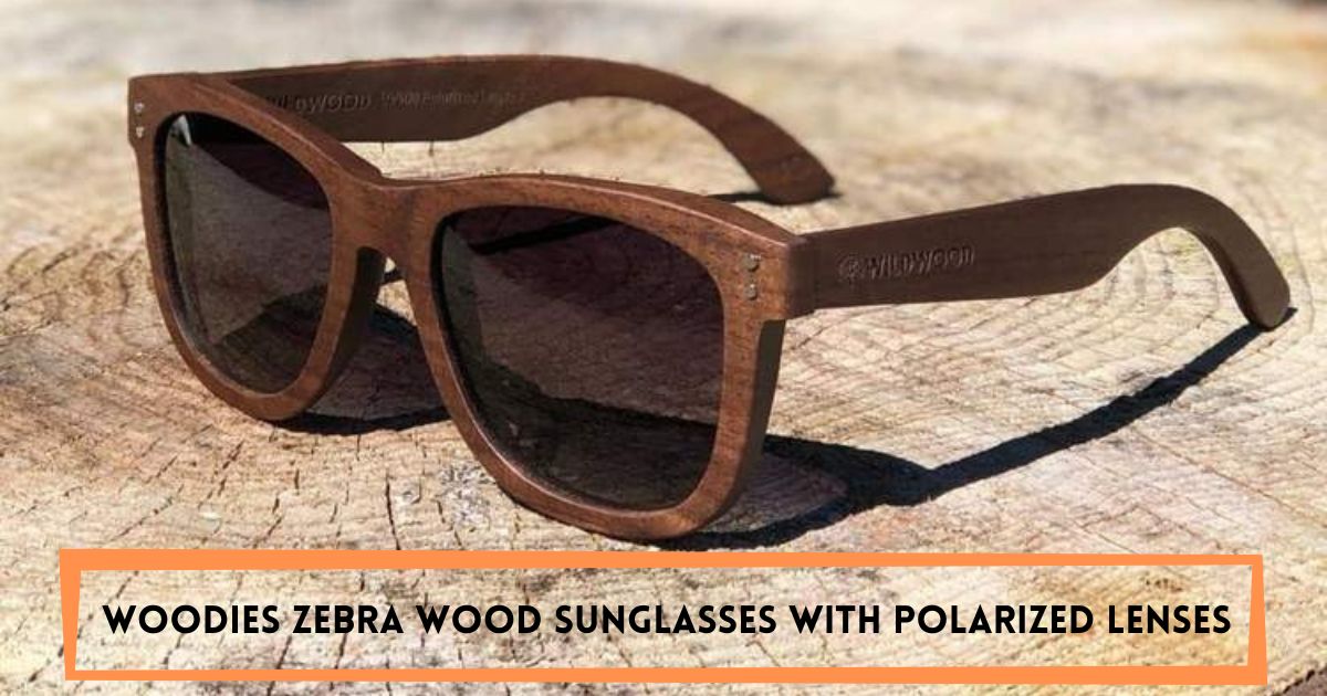 Woodies Zebra Wood Sunglasses with Polarized Lenses
